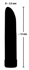 Черный вибратор "Дамский пальчик" - 13 см. фото 3 — pink-kiss