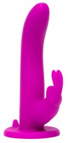 Лиловый страпон Rechargeable Vibrating Strap-On Harness Set - 17,6 см. фото 4 — pink-kiss