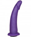 Фиолетовая гладкая изогнутая насадка-плаг - 17 см. фото 1 — pink-kiss