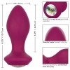 Фиолетовая анальная вибропробка с кристаллом Vibrating Crystal Probe - 10,75 см. фото 3 — pink-kiss