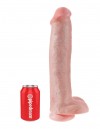 Телесный фаллоимитатор-гигант 15" Cock with Balls - 40,6 см. фото 2 — pink-kiss