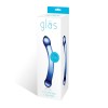 Синий изогнутый фаллоимитатор Curved G-Spot Glass Dildo - 16 см. фото 2 — pink-kiss