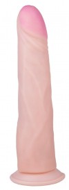 Фаллоимитатор-реалистик на подошве-присоске - 20 см. фото 1 — pink-kiss
