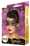 Золотистая карнавальная маска "Турайс" фото 3 — pink-kiss