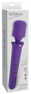 Фиолетовый вибромассажер Rechargeable Power Wand фото 4 — pink-kiss