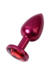 Красная анальная пробка с кристаллом красного цвета - 7,2 см. фото 2 — pink-kiss