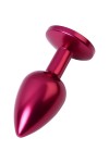 Красная анальная пробка с кристаллом красного цвета - 7,2 см. фото 3 — pink-kiss