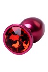 Красная анальная пробка с кристаллом красного цвета - 7,2 см. фото 5 — pink-kiss