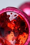 Красная анальная пробка с кристаллом красного цвета - 7,2 см. фото 11 — pink-kiss