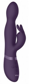 Фиолетовый вибромассажер-кролик Niva - 21,5 см. фото 1 — pink-kiss