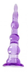 Фиолетовый анальный вибромассажёр-ёлочка - 14,5 см. фото 1 — pink-kiss