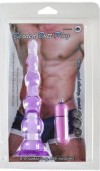 Фиолетовый анальный вибромассажёр-ёлочка - 14,5 см. фото 2 — pink-kiss