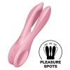 Розовый вибратор Threesome 1 с  пальчиками  фото 2 — pink-kiss