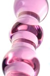 Розовый фаллоимитатор-ёлочка из прозрачного стекла - 18 см. фото 2 — pink-kiss