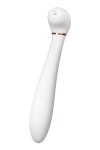 Белый вибратор с вакуумной стимуляцией Jasmine - 23 см. фото 1 — pink-kiss