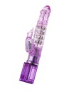 Фиолетовый хай-тек вибратор High-Tech fantasy с бусинами и отростком - 27,2 см. фото 2 — pink-kiss