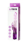 Фиолетовый хай-тек вибратор High-Tech fantasy с бусинами и отростком - 27,2 см. фото 7 — pink-kiss
