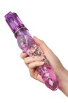 Фиолетовый хай-тек вибратор High-Tech fantasy с бусинами и отростком - 27,2 см. фото 13 — pink-kiss