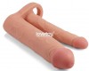 Телесная насадка для двойного проникновения Add 2 Pleasure X Tender Double Penis Sleeve - 20 см. фото 1 — pink-kiss