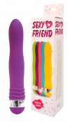 Фиолетовый эргономичный вибратор Sexy Friend - 17,5 см. фото 2 — pink-kiss