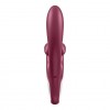 Бордовый вибратор-кролик Touch me - 21,2 см. фото 5 — pink-kiss