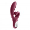 Бордовый вибратор-кролик Touch me - 21,2 см. фото 6 — pink-kiss