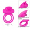 Ярко-розовое эрекционное кольцо Silicone Rechargeable Dual Clit Flicker фото 3 — pink-kiss
