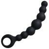 Чёрная упругая анальная цепочка Flexible Wand - 18 см. фото 1 — pink-kiss