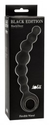 Чёрная упругая анальная цепочка Flexible Wand - 18 см. фото 4 — pink-kiss