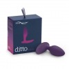 Фиолетовая анальная пробка для ношения Ditto с вибрацией и пультом ДУ - 8,8 см. фото 1 — pink-kiss