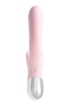 Розовый вибратор-кролик с ласкающим язычком Orali - 22 см. фото 2 — pink-kiss