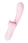 Розовый вибратор-кролик с ласкающим язычком Orali - 22 см. фото 5 — pink-kiss