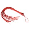 Гладкая красная плеть из кожи с жесткой рукоятью - 65 см. фото 1 — pink-kiss