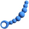 Синяя упругая анальная цепочка Flexible Wand - 18 см. фото 1 — pink-kiss