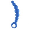 Синяя упругая анальная цепочка Flexible Wand - 18 см. фото 2 — pink-kiss