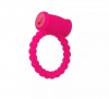 Малиновое эрекционное кольцо с вибрацией фото 1 — pink-kiss