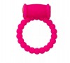 Малиновое эрекционное кольцо с вибрацией фото 2 — pink-kiss