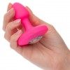 Розовая анальная вибропробка Small Rechargeable Vibrating Probe - 7,5 см. фото 4 — pink-kiss
