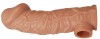 Телесная насадка на фаллос с отверстием для мошонки EXTREME SLEEVE - 17,6 см. фото 2 — pink-kiss
