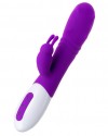 Фиолетовый вибратор JOS TATY с пульсирующими шариками - 21,5 см. фото 1 — pink-kiss