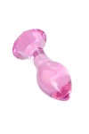 Розовая анальная втулка из стекла - 8,5 см. фото 4 — pink-kiss