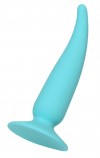 Голубая удлиненная анальная втулка - 12,5 см. фото 1 — pink-kiss