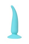 Голубая удлиненная анальная втулка - 12,5 см. фото 6 — pink-kiss