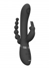 Черный анально-вагинальный вибромассажер Rini - 22,3 см. фото 1 — pink-kiss