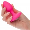 Розовая анальная вибропробка Medium Rechargeable Vibrating Probe - 9,5 см. фото 4 — pink-kiss