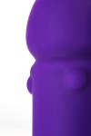 Фиолетовый вибратор с утолщением посередине и клиторальным зайчиком - 18 см. фото 7 — pink-kiss