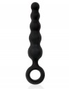 Черный анальный стимулятор-елочка с ограничительным колечком - 8,5 см. фото 1 — pink-kiss
