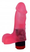 Розовый гелевый вибратор-реалистик - 16,5 см. фото 2 — pink-kiss