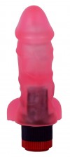 Розовый гелевый вибратор-реалистик - 16,5 см. фото 3 — pink-kiss