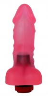 Розовый гелевый вибратор-реалистик - 16,5 см. фото 4 — pink-kiss